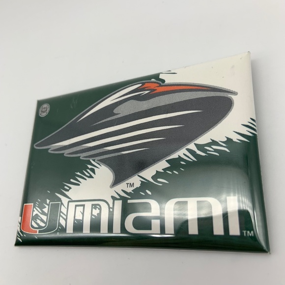 Vintage Wincraft University of Miami Hurricanes UMiami Logo Button Pin - Picture 3 of 9
